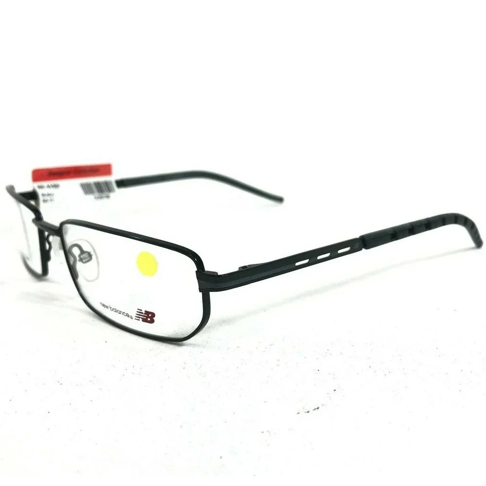 New Balance NB 410A-2 Eyeglasses Frames Black Gray Rectangular Full Rim 140